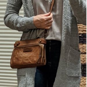 Frye Michelle Crossbody Bag Clutch Leather Brown